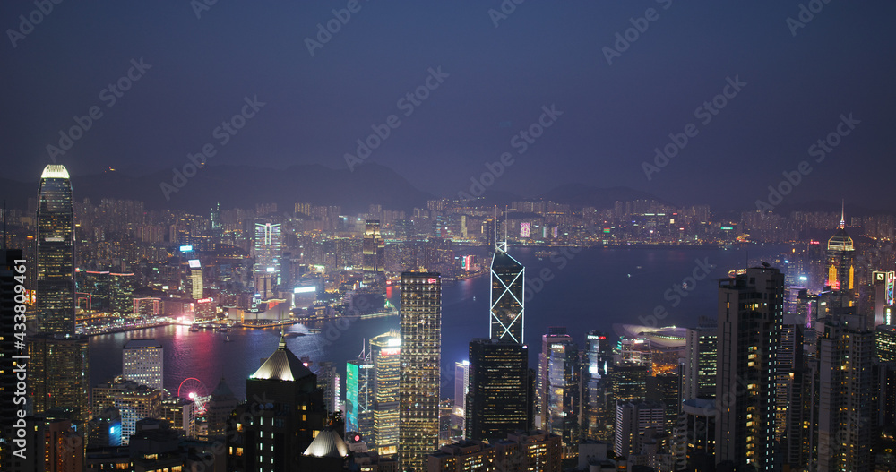 Hong Kong skyline night