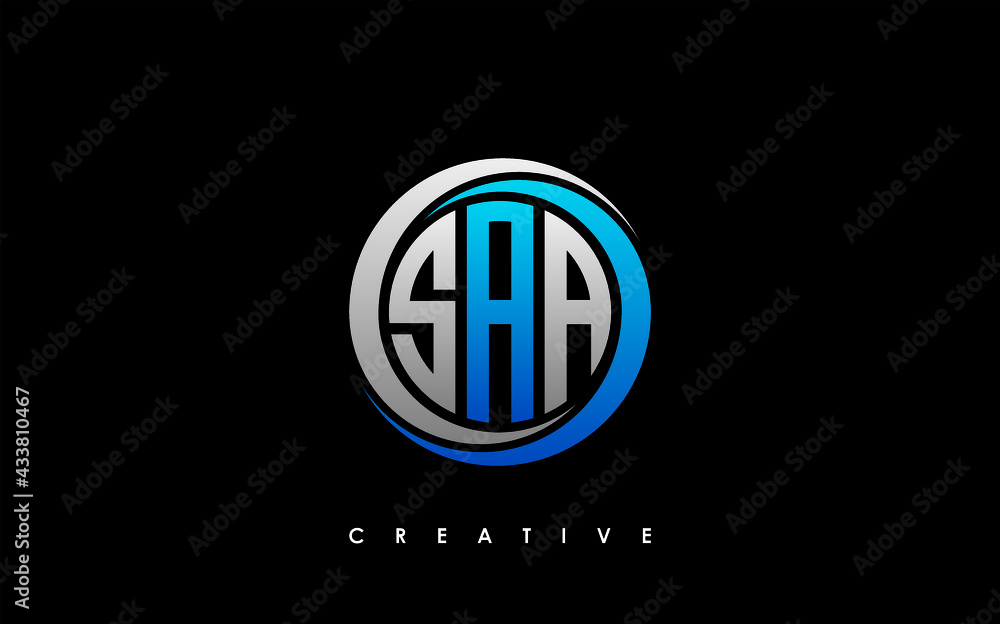 SAA Letter Initial Logo Design Template Vector Illustration SAA Letter Initial Logo Design Template Vector Illustration