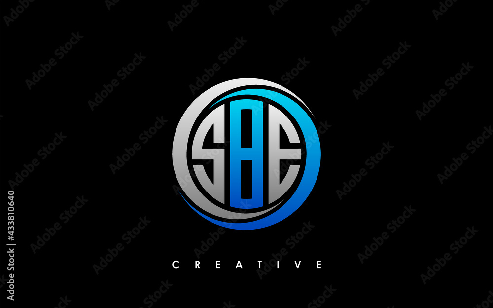 SBE Letter Initial Logo Design Template Vector Illustration SBE Letter Initial Logo Design Template Vector Illustration