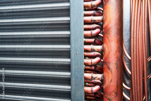 air handling unit Heat Exchanger Condenser Evaporator heating cooling close-up
