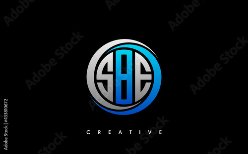 SBE Letter Initial Logo Design Template Vector Illustration