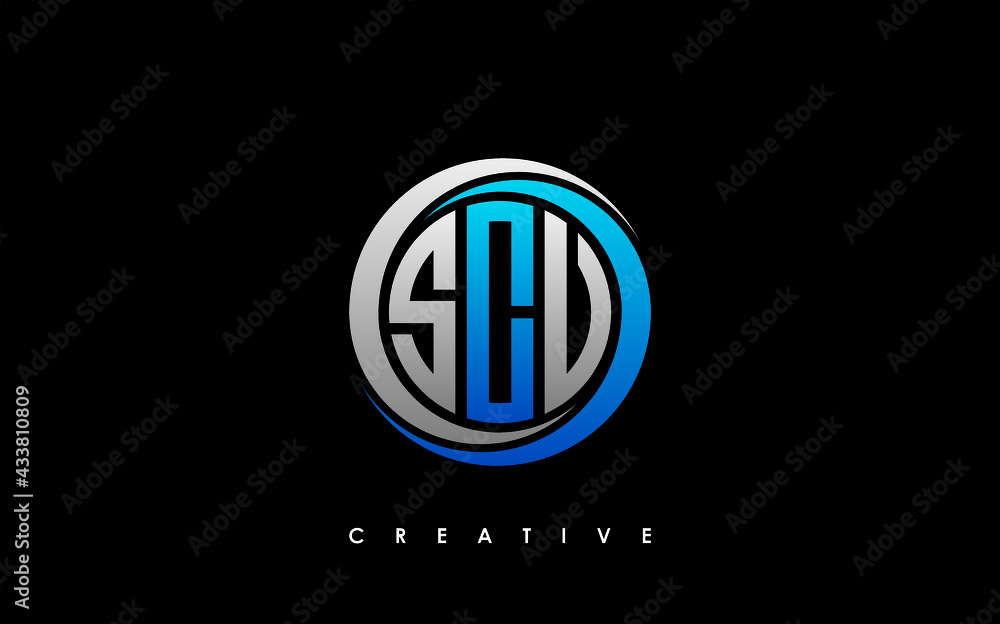 SCV Letter Initial Logo Design Template Vector Illustration SCV Letter Initial Logo Design Template Vector Illustration