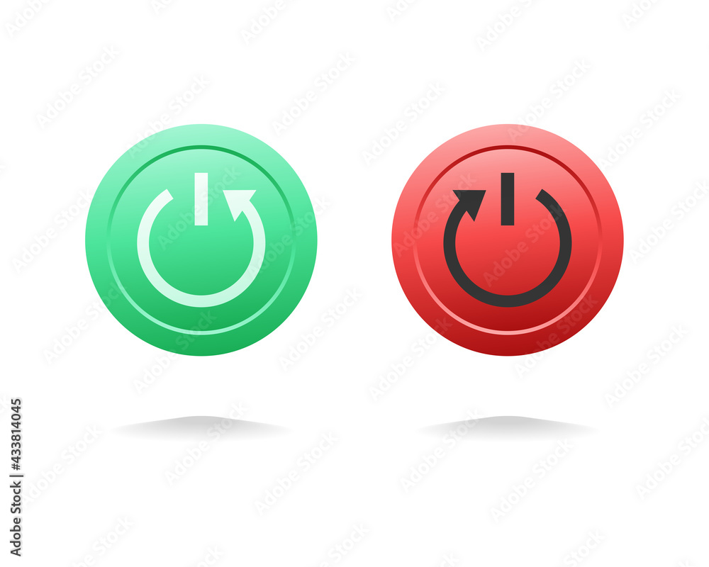 Auto power on off switch. Automatic, refresh. Illustration vector Auto power on off switch. Automatic, refresh. Illustration vector
