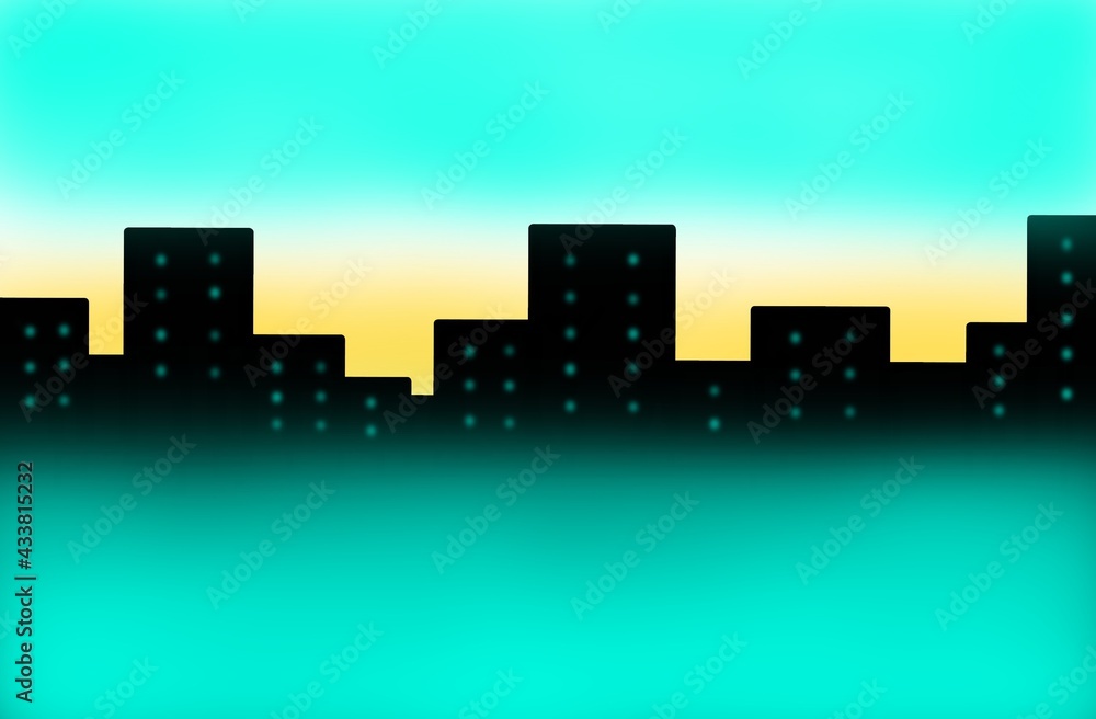 Obraz premium night city skyline