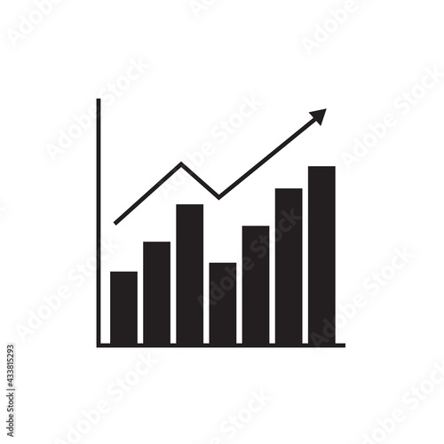 Free Download Graph, chart icon. flat design. Vector illustration. - GFXLoad