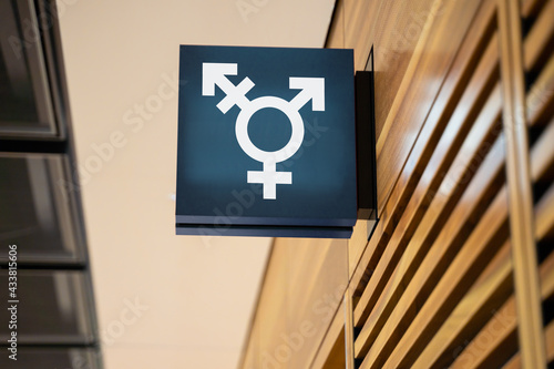 Genderless Public Restroom Sign photo