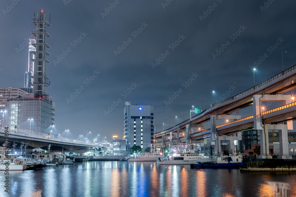 country skyline at night