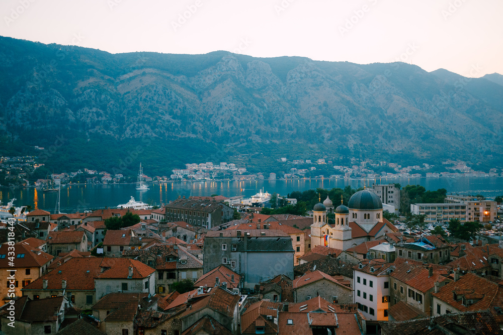  Panoramic view of old town Kotor, Montenegro