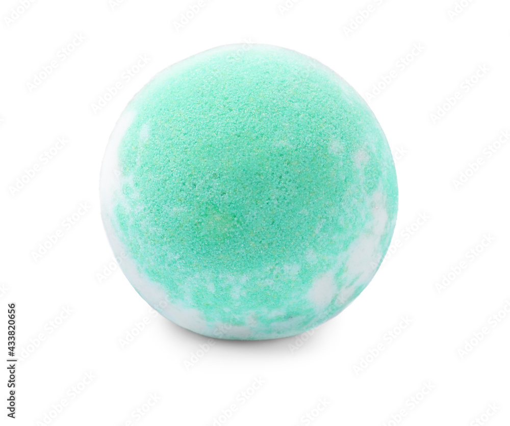One colorful bath bomb isolated on white One colorful bath bomb isolated on white