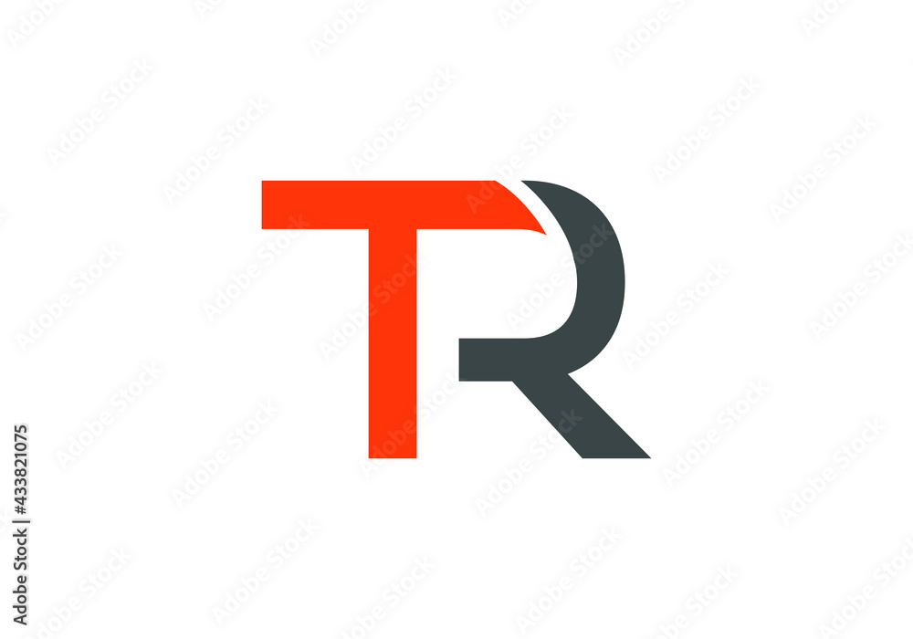 this is a creative text TR logo icon design this is a creative text TR logo icon design