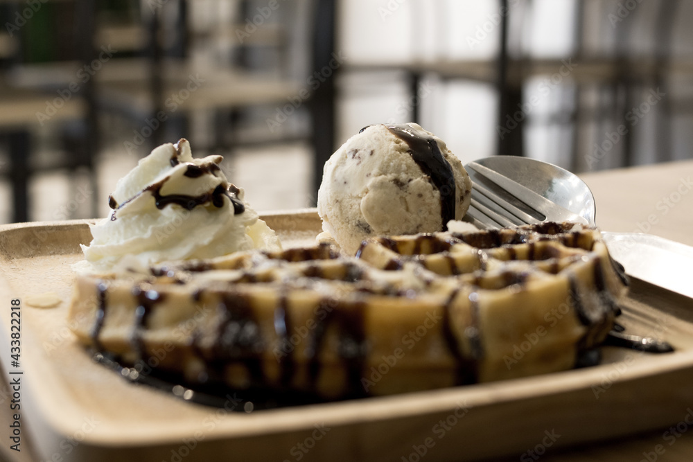 Waffle ice cream