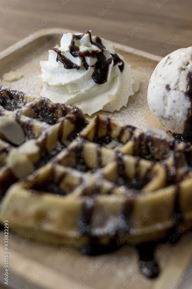Waffle ice cream