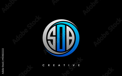 SOB Letter Initial Logo Design Template Vector Illustration
