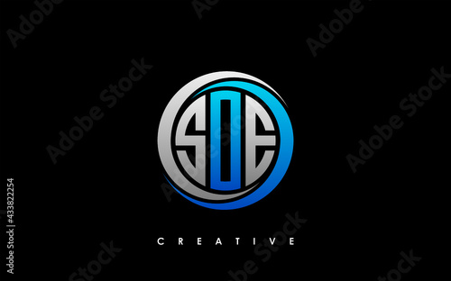 SOE Letter Initial Logo Design Template Vector Illustration photo