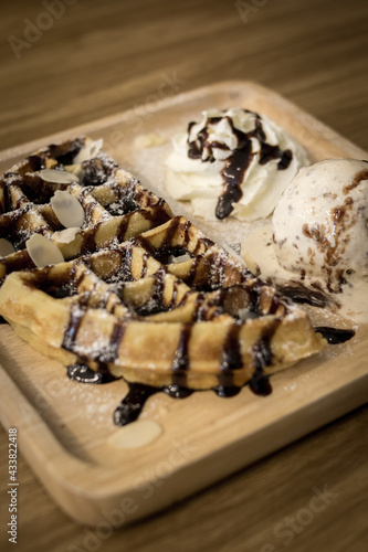 Waffle ice cream