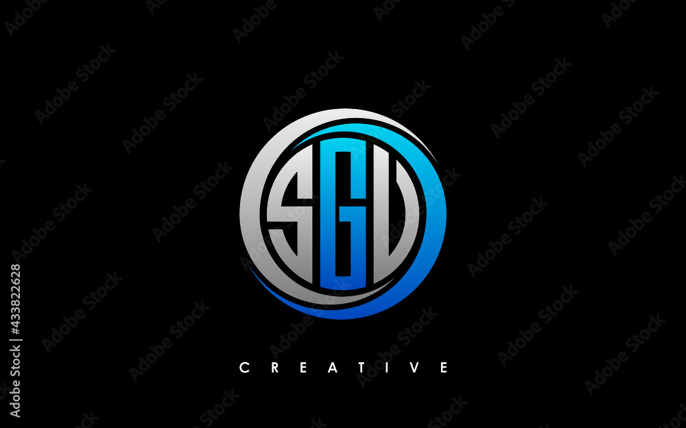 SGV Letter Initial Logo Design Template Vector Illustration