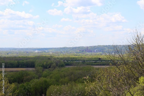 A beautiful view of the countryside on a sunny spring day.