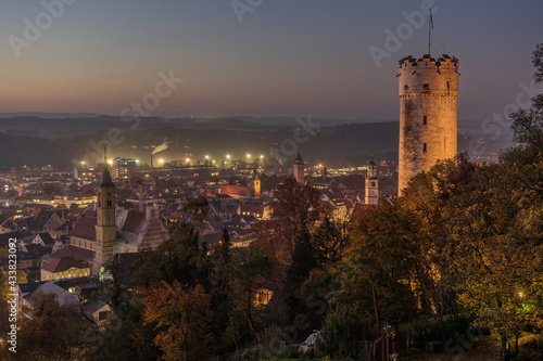 Tableau sur toile autumn landscape in the city Ravensburg