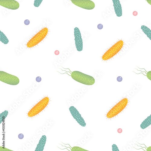 vector graphic seamless pattern with different viruses-02