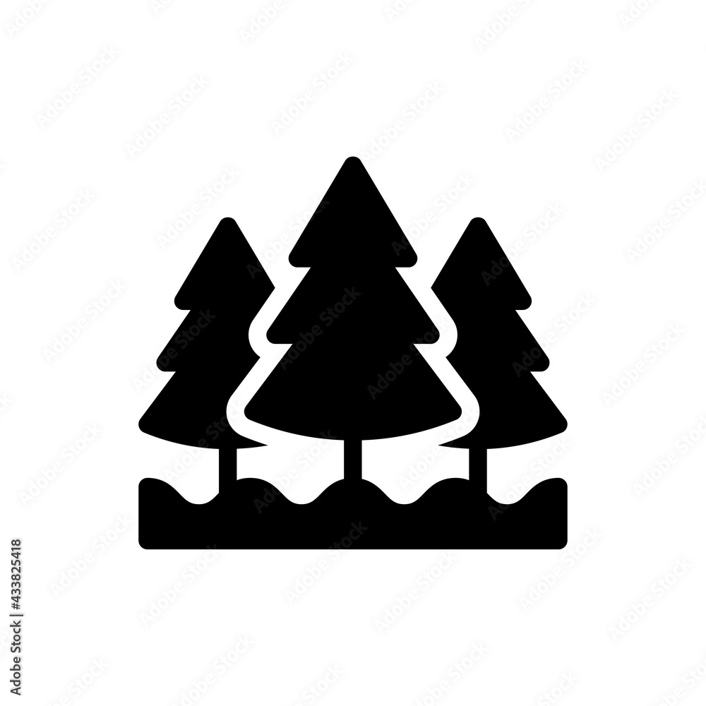Fototapeta premium Forest vector solid icon. Nature & Park symbol EPS 10 file