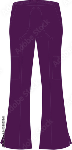 Women Flare Cargo Pants Vectors 