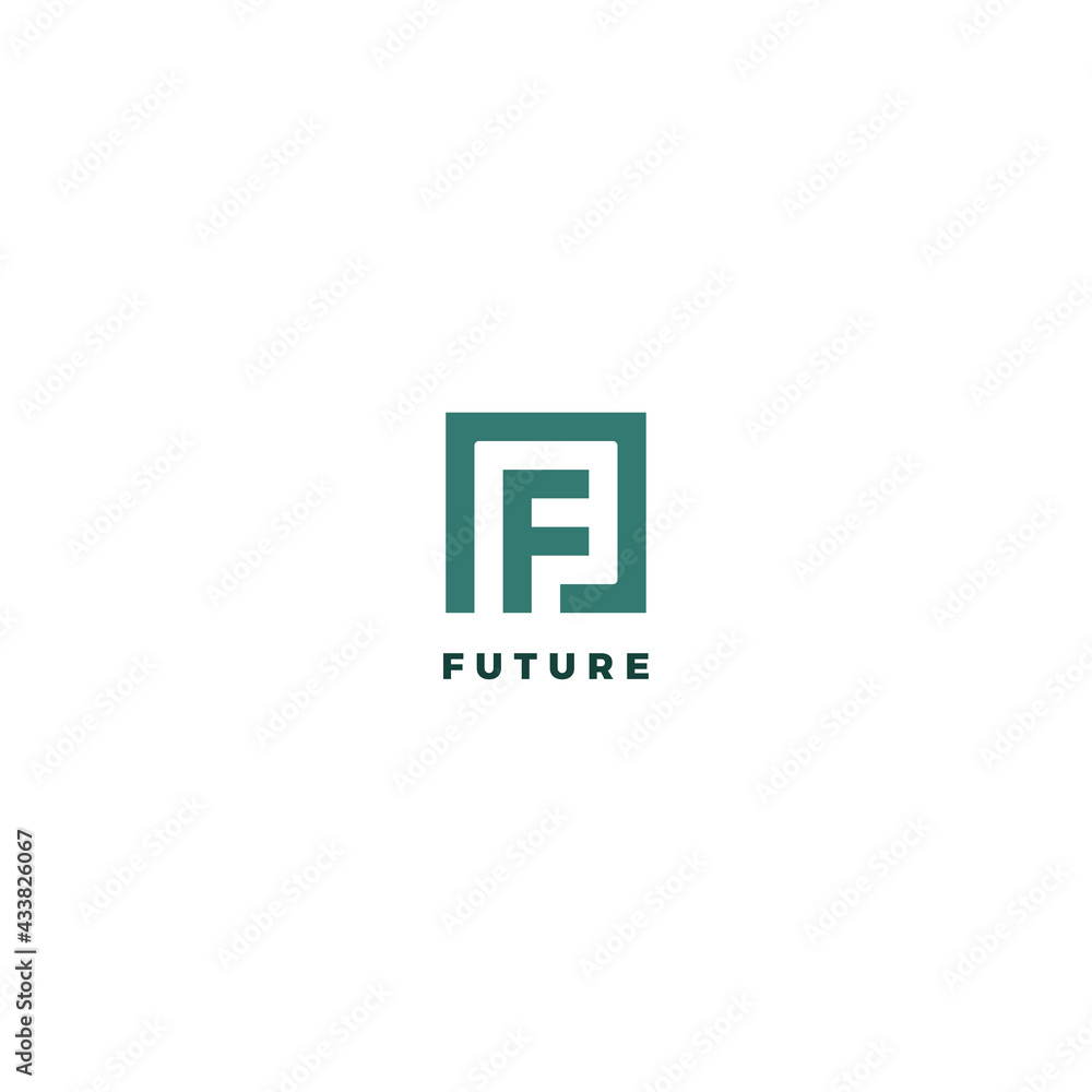 Letter F minimal flat business logo design Letter F minimal flat business logo design