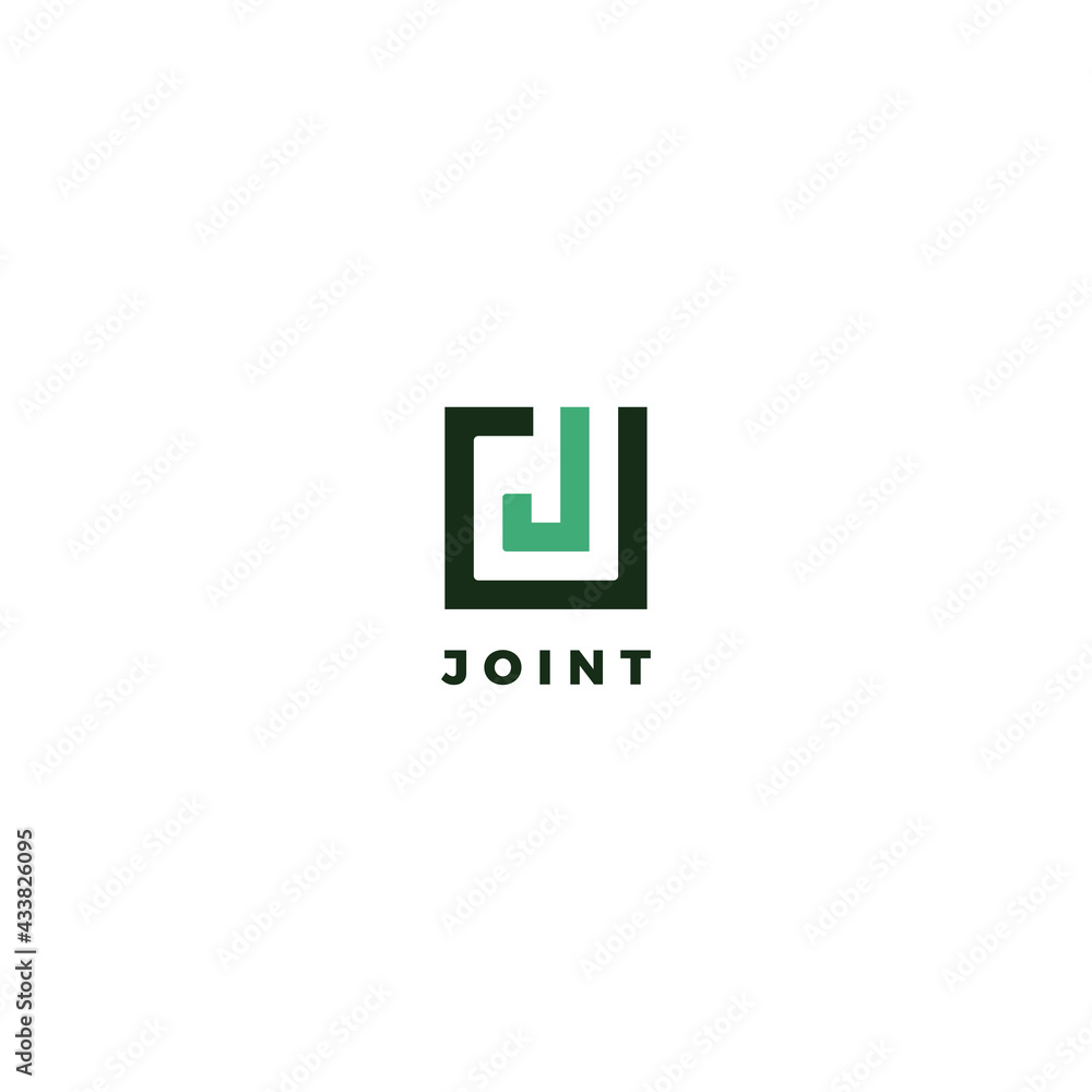 Fototapeta premium Letter j green color business logo design