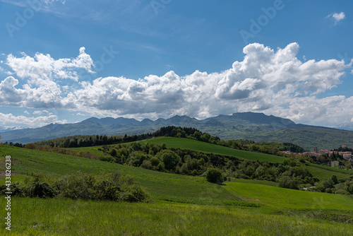 Borrello, Chieti, Abruzzo.  Panorama.  Borrello is an Italian town of 338 inhabitants in the province of Chieti in Abruzzo.  It is also part of the Medio Sangro mountain community.