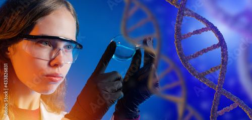 Woman is engaged in genetic...