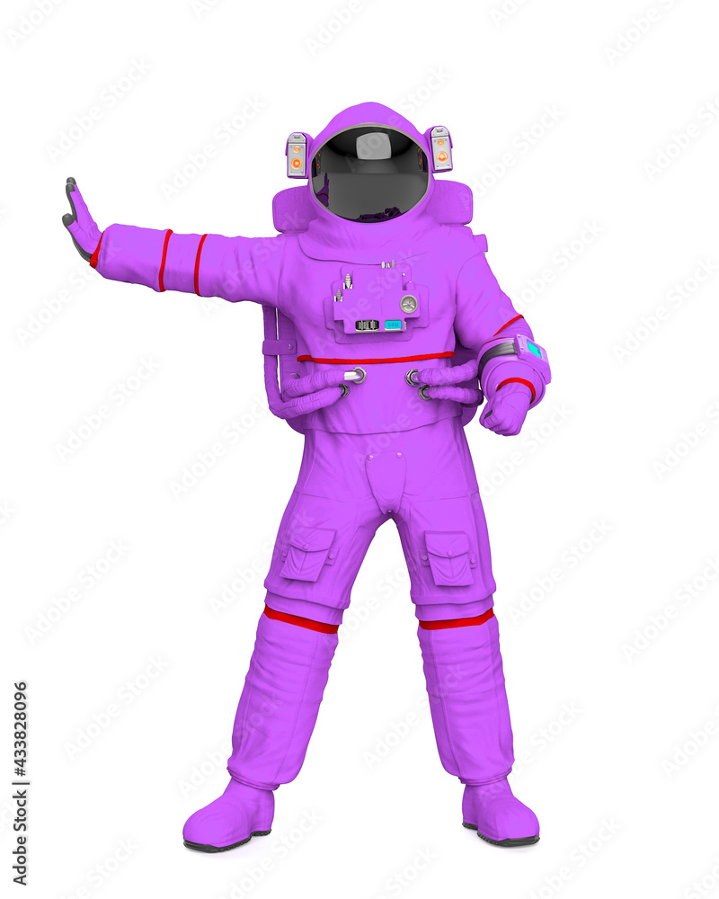 astronaut is saying stop there on white background astronaut is saying stop there on white background