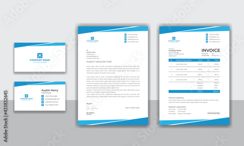 Corporate identity modern business stationery design