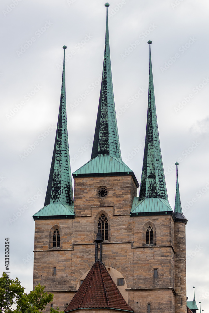 Towers of the Severi church in Erfurt