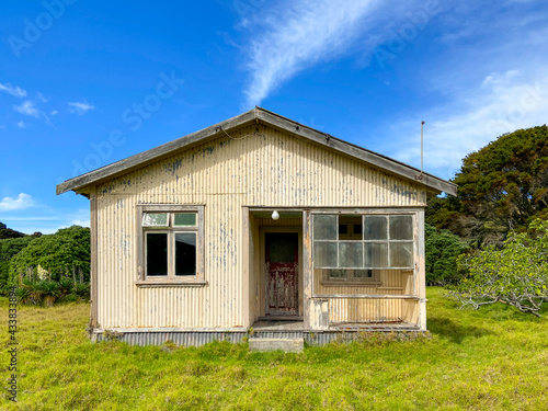 Old house facade on Urupukapuka Island  New Zealand