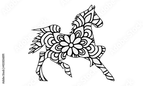 Wallpaper Mural Horse runs trot. Coloring book. The horse runs trot. Coloring book. Tinker is a thoroughbred horse. Torontodigital.ca