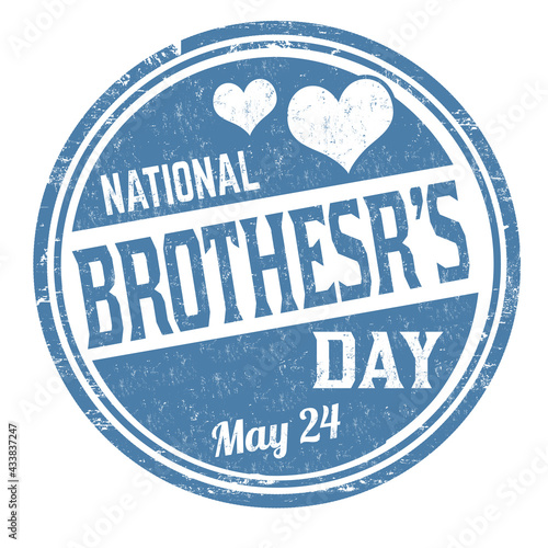 Happy brother's day label or stamp