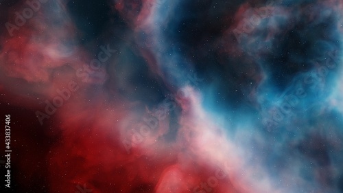 Beautiful nebula in cosmos far away 3d rendering © ANDREI