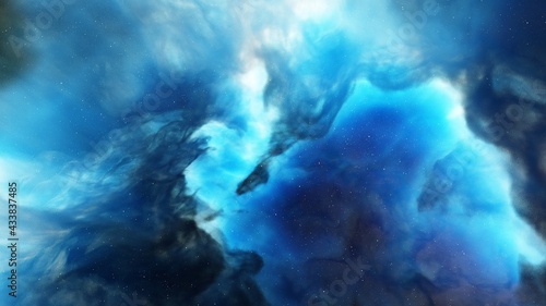 Beautiful nebula in cosmos far away 3d rendering © ANDREI