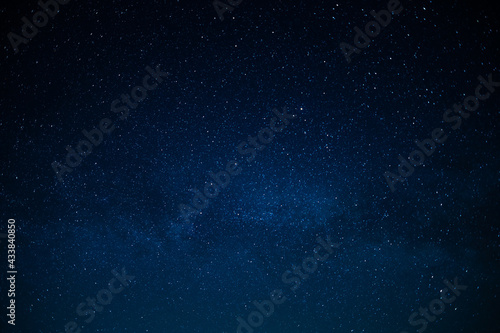Starry dark blue sky. Abstraction. Texture. Background for your advertisement. Blank space for your signature.
