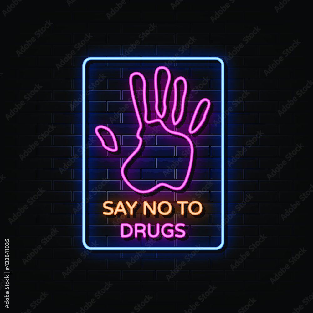 Say no to drugs lettering sign symbol Say no to drugs lettering sign symbol