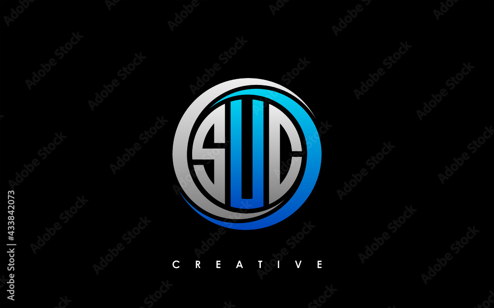 SUC Letter Initial Logo Design Template Vector Illustration