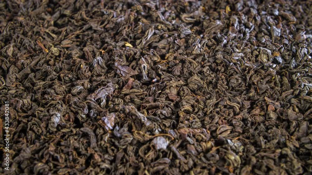 Tea leaves close up rotation 4K Tea leaves close up rotation 4K