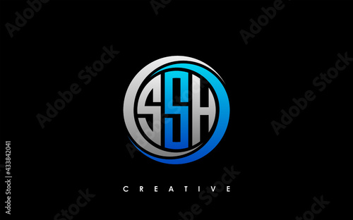 SSH Letter Initial Logo Design Template Vector Illustration photo