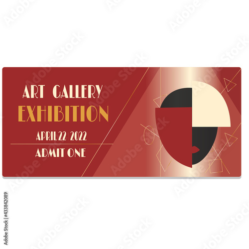 art gallery exhibition invitation red
