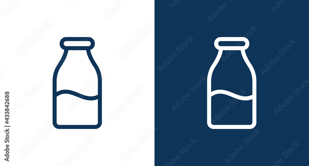 Milk bottle outline icon illustration isolated vector sign symbol Milk bottle outline icon illustration isolated vector sign symbol