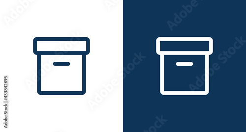 Box outline icon illustration isolated vector sign symbol