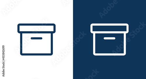 Box outline icon illustration isolated vector sign symbol