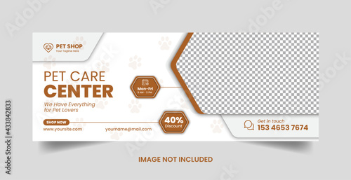Pet care promotional social media post editable web banner or  square flyer design template  ads Premium Vector