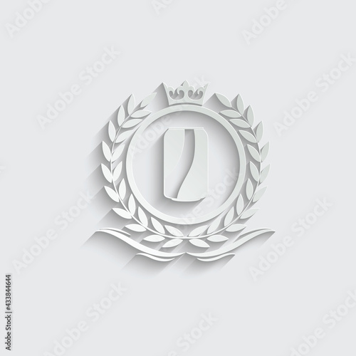 beer, beer pub logo template luxury royal vector company decorative emblem with crown	