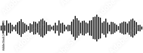 Sound wave sign, seamless sound waveform background, music player, voice, dictaphone - stock vector