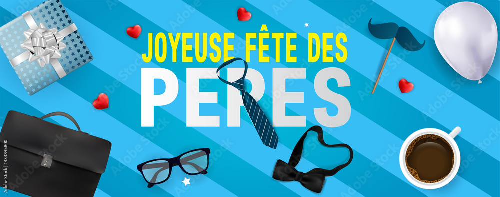 des ballons Et Arc Cravates Heureux Pères Jour Toile de fond